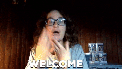 thelizwilcox giphygifmaker hello welcome welcome to the group GIF
