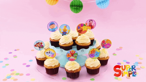 Happy Birthday Cupcakes GIF by Super Simple