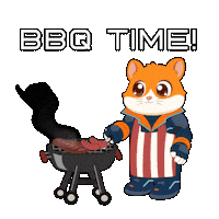 Grilling American Sticker by Hamieverse
