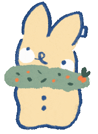 fortune_and_cookies 兔子 兔 眨眼 啾咪 Sticker