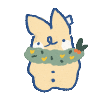 fortune_and_cookies 兔子 兔 傻眼 疑問 Sticker