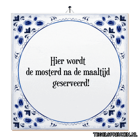 Nl Maaltijd Sticker by Tegelspreuken.nl