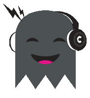 Happy Ghost Sticker by Clutch Toulouse