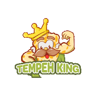 tempehking vegan tempe plant power tempeh Sticker