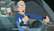 Driving Rick And Morty GIF by Adult Swim
