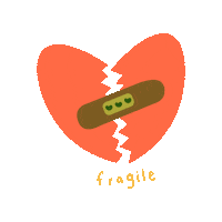 Sad Heart Sticker