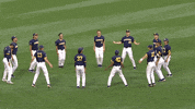 umichathletics stretch michiganbaseball GIF