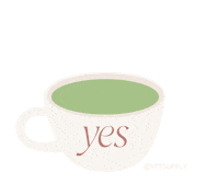 Green Tea Vibe Sticker by Yes Supply