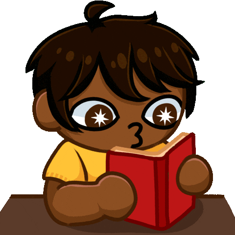Nixtunz giphyupload book reading oc Sticker