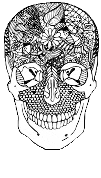 Queen Skull Sticker by Mamaginekolog
