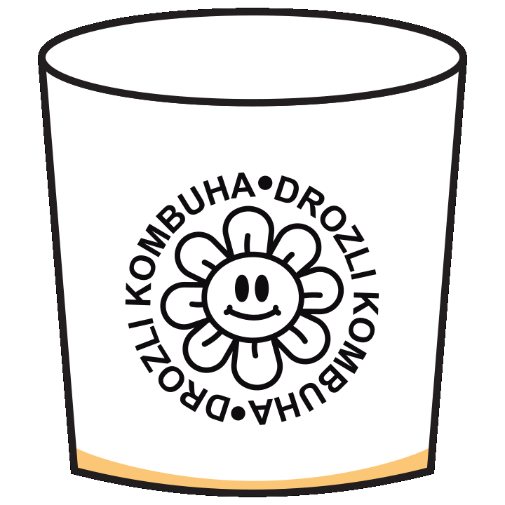 drozlikombuha giphyupload glass bubble juice Sticker