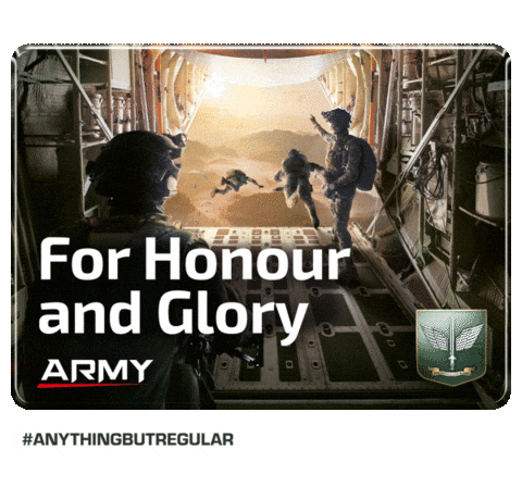 Glory Freefall Sticker by Our Singapore Army