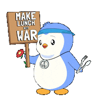 War Penguin Sticker by Pudgy Penguins