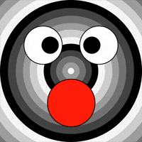 Cross Eyed Black And White GIF by Jen Stark