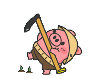 Pig Piggy Sticker by JKOPAY