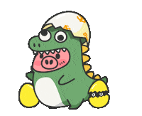 Dragon Pig Sticker by JKOPAY