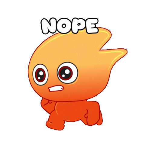 Not Happening No Way Sticker by Playember