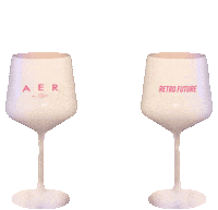 retrofuturebabe wine glass rfb retro future clinking glasses Sticker