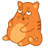 Tired Cat Sticker by Iconka