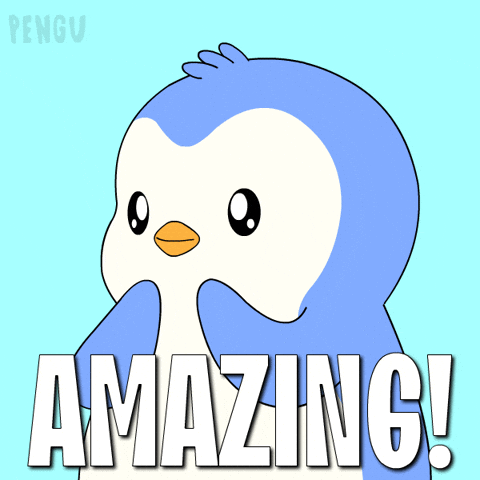 Good News Wow GIF by Pudgy Penguins