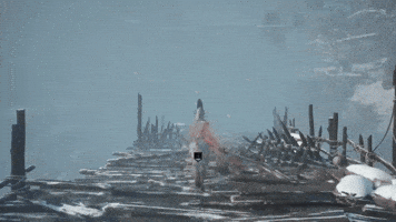 Mithrie soulslike indie game boss fight dark fantasy GIF
