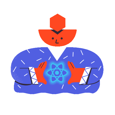 React Coding Sticker by WeAreDevelopers