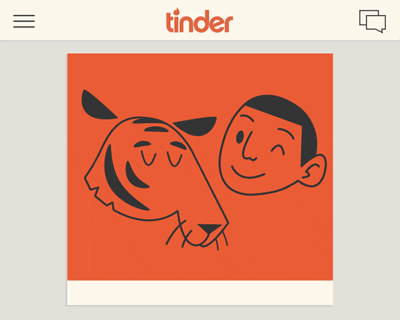 tinder swiping GIF by Christina Lu
