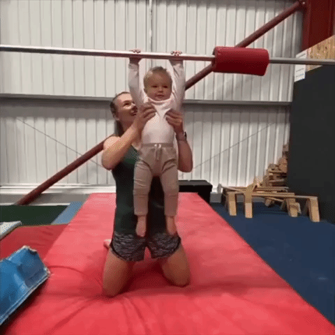 Toddler Performs Olympics-Inspired Bar Hang in England