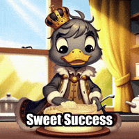 Baking Sweet Success GIF by sirduckbeth