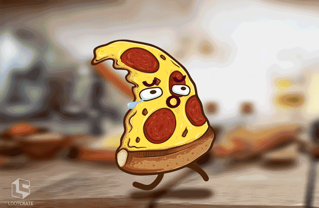lootcrate giphyupload pizza run pizza time GIF
