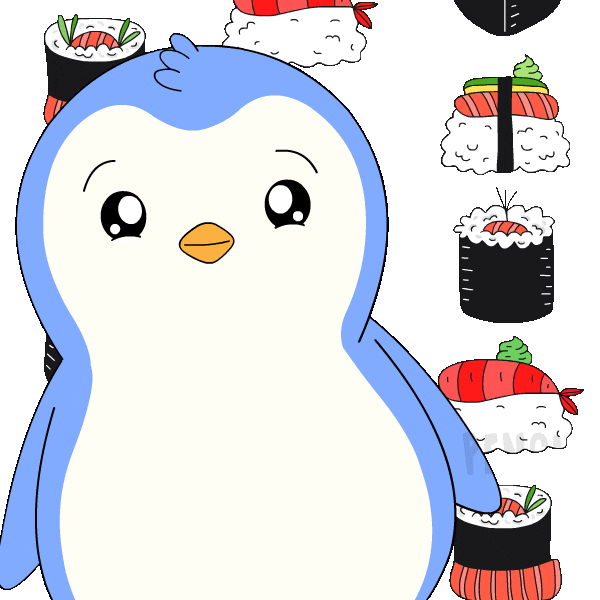 Hungry Penguin Sticker by Pudgy Penguins