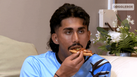 Yum Yum Eating GIF by Gogglebox Australia