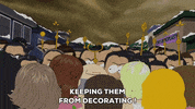crowd decorating GIF by South Park 
