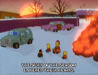 homer simpson fire GIF