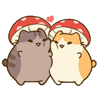 Cat Mushroom Sticker by Bichi Mao