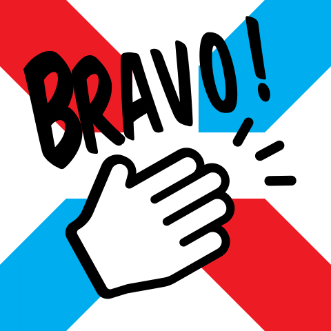 Bravo Clapping Hands Sticker by Luxembourg - Let's make it happen