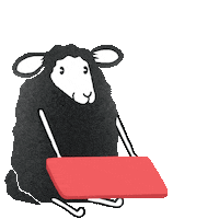Black Sheep Smile Sticker by Hangertips