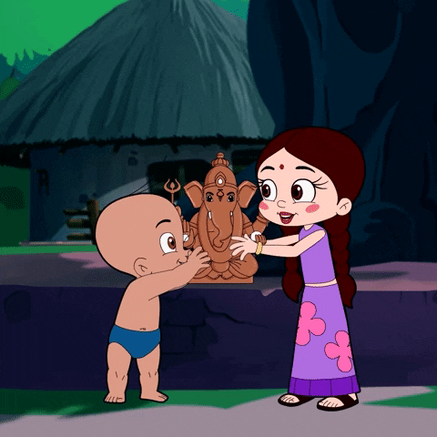 Celebration Ganeshchaturthi GIF by Chhota Bheem