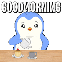 Happy Good Morning Sticker by Pudgy Penguins