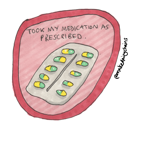 mental health medication Sticker