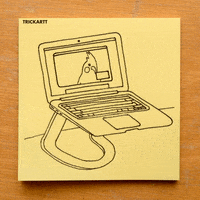 trickartt bird nervous laptop broken GIF