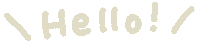 Beige Hello Sticker