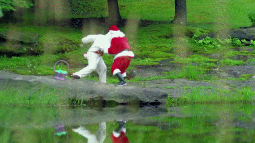 easter bunny fight GIF