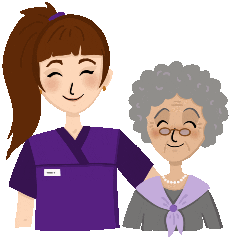 quatraCare love family health purple Sticker