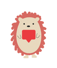 hedgehog love Sticker
