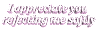 rejection love Sticker