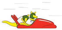 Boxing Kangaroo Bobsleigh Sticker by AUSOlympicTeam