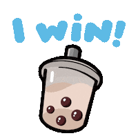 Bubble Tea Win Sticker by sabobatage