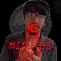15 minutes left