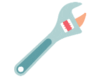 Wrench Sticker by Cristiana Oprea